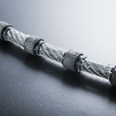 Plastic Dia 8.3mm 9.0mm Wire Rope Diamond Beads for Stone Profiling Cutting Trimming