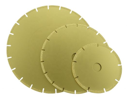 230mm Marble Cutting and Polishing Vacuum Brazed Saw Blade with Ti-coated Finishing