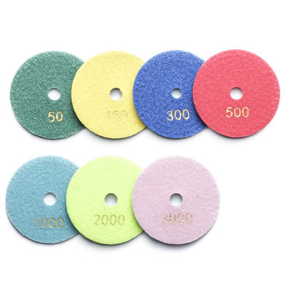 100mm Resin Bond Wet Diamond Polishing Pad for Granite Marble Quartz Stone 7 Pieces Set