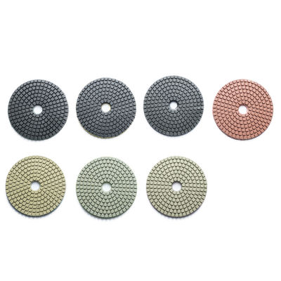 100mm Resin Bond Wet Diamond Polishing Pad for Granite Marble Quartz Stone 7 Pieces Set