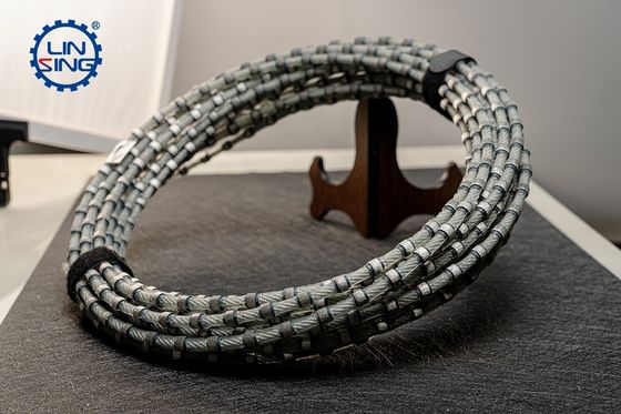 8.8mm Sintered Bead Plastic Diamond Wire Saw for High Precision Granite Block Cutting