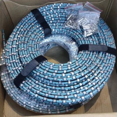 Cutting 8.3mm Bead Plastic Diamond Wire Saw for Granite Block Squaring and Profiling