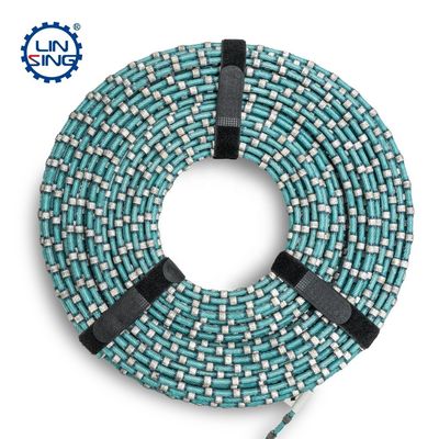 ODM Supported 7.3mm Sintered Bead Plastic Diamond Wire Saw for Cutting Granite Blocks