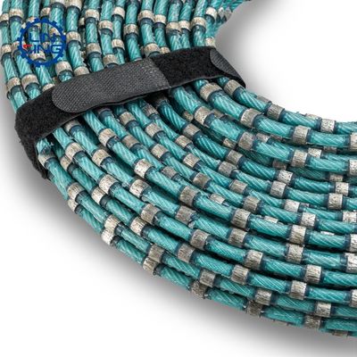 ODM Supported 7.3mm Sintered Bead Plastic Diamond Wire Saw for Cutting Granite Blocks