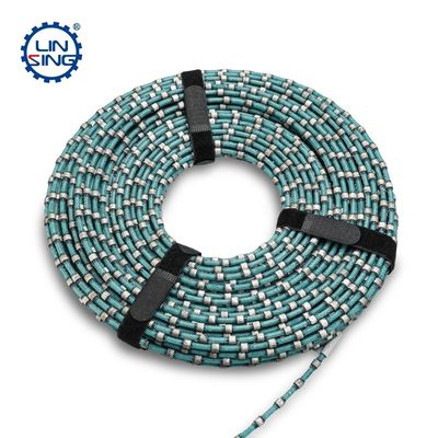 ODM Supported 7.3mm Sintered Bead Plastic Diamond Wire Saw for Cutting Granite Blocks