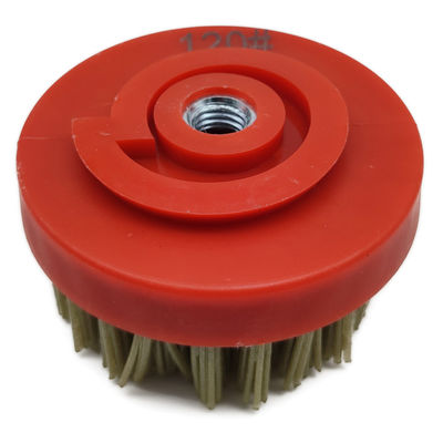 Diamond Abrasive Grains Round Nylon Brush for Marble Granite Antiqued Surface OEM