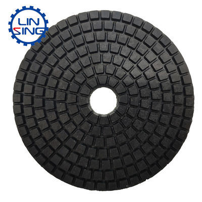 Resin and Diamond Powder 5 Inch Chiseled Edge Polishing Pads for Stone Edge Grinding
