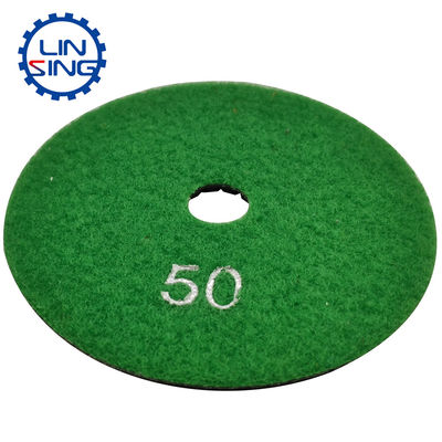 Resin and Diamond Powder 5 Inch Chiseled Edge Polishing Pads for Stone Edge Grinding