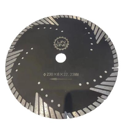 Protected Turbo Teeth Diamond Disc for Marble Brick Curb Cutting 22.23mm Arbor Size