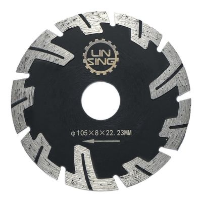 Protected Turbo Teeth Diamond Disc for Marble Brick Curb Cutting 22.23mm Arbor Size
