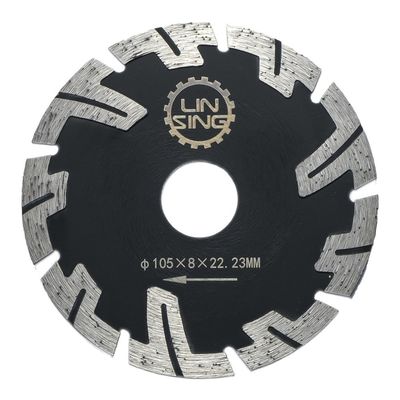 Protected Turbo Teeth Diamond Disc for Marble Brick Curb Cutting 22.23mm Arbor Size