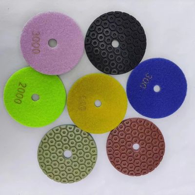 Granite Marble Floor Polishing Pad 4inch Wet Dry Resin Sandpaper 100mm Handle Grinder