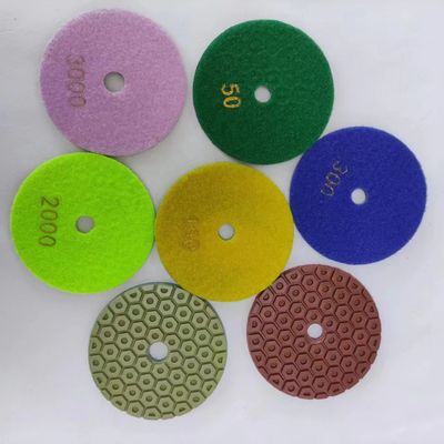 100mm Resin and Diamond Granite Marble Stone Floor Polishing Pad for Wet Dry Polisher