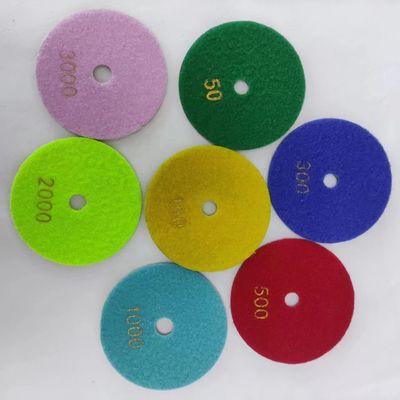 100mm Resin and Diamond Granite Marble Stone Floor Polishing Pad for Wet Dry Polisher