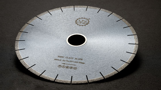 Customized 350MM Nano Glass Diamond Saw Blade for Nano Tile Cutting on Bridge Machine