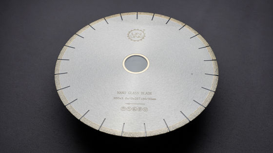 Customized 350MM Nano Glass Diamond Saw Blade for Nano Tile Cutting on Bridge Machine