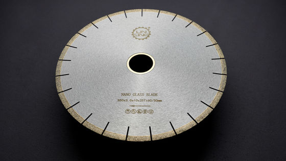 Customized 350MM Nano Glass Diamond Saw Blade for Nano Tile Cutting on Bridge Machine