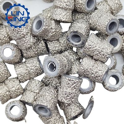 Diamond Vacuum Brazed Double-Cone Wire Saw Beads for Marble Travertine Cutting in Brazil
