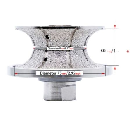 Metal Powder Diamond 98mm F30 Stone Grinding Profiling Wheel Router Bit Electroplated Bit
