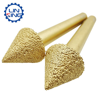 TiAIN Coating Vacuum Brazed Diamond Carver for CNC Stone Engraving Machine