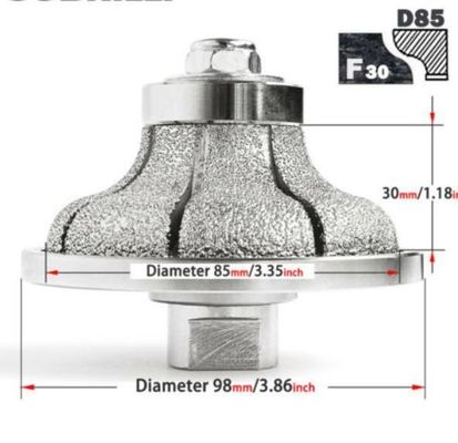 Stable Performance And Long Lifespan Diamond Tools Vacuum Brazed Diamond Router Bits