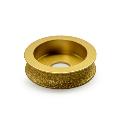 Vacuum Brazed Stone Edge Diamond Bore Profile Grinding Wheel 64-134mm Metal Powder