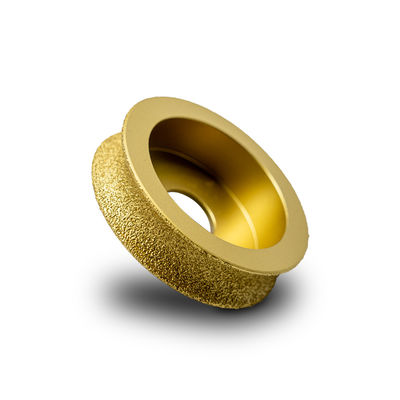 Vacuum Brazed Stone Edge Diamond Bore Profile Grinding Wheel 64-134mm Metal Powder