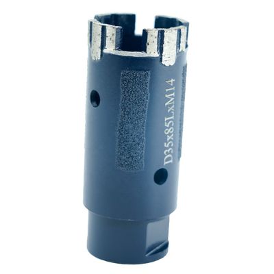 Red Granite Stone Dry Drilling 35mm Core Drill Bit with M14 Adaptor and Iron Powder