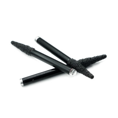 Vacuum Brazed Diamond 6mm 8mm Milling Cutter Engraving V Bits Flat For Marble Carving