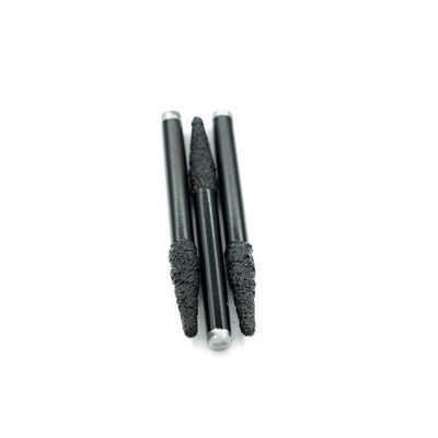 Vacuum Brazed Diamond 6mm 8mm Milling Cutter Engraving V Bits Flat For Marble Carving