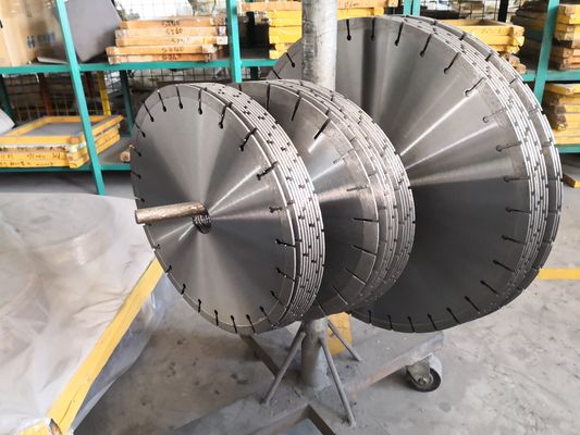 Diamond Powder Alloy Steel Travertine Cutting Diamond Blade with 0.472in Edge Height