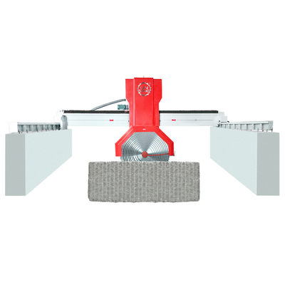 Linsing Four Post Guide Multi Blade Bridge Saw Machine For Granite Block Cutting