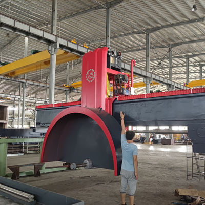 Linsing Four Post Guide Multi Blade Bridge Saw Machine For Granite Block Cutting