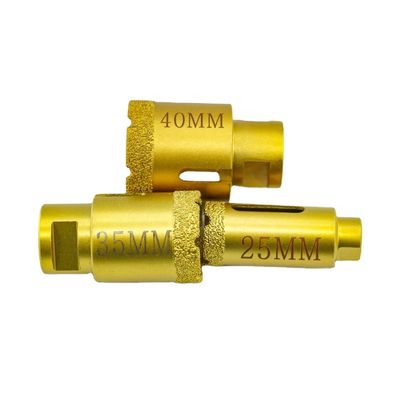 40mm Length Vacuum Brazed Core Drill Bit for Dry Drilling Stone Dekton Porcelain Marble