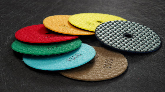 Round Flexible Resin Bond Diamond Hand Dry Polishing Pad and Buffing Pad for Stone