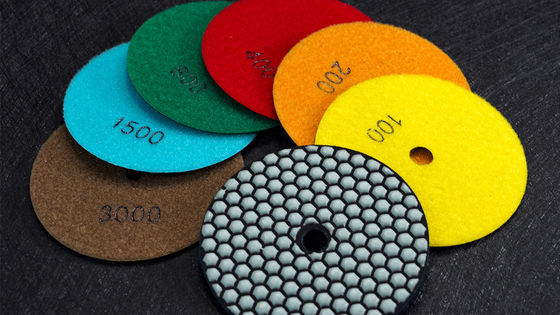 Round Flexible Resin Bond Diamond Hand Dry Polishing Pad and Buffing Pad for Stone