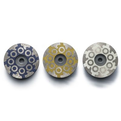 Six Segmented Diamond Powder Cup Wheel for Resin Filled Round Turbo Granite Grinding