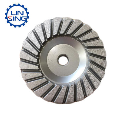 Six Segmented Diamond Powder Cup Wheel for Resin Filled Round Turbo Granite Grinding