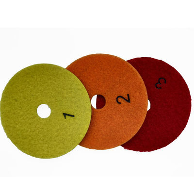 Round Diamond Tools 3 Steps Dry/Wet Flexible Polishing Pads with Good Performance