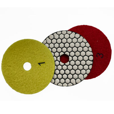 Customized Colors 3 Step Resin Bond Flexible Polishing Pads for Granite Marble Best